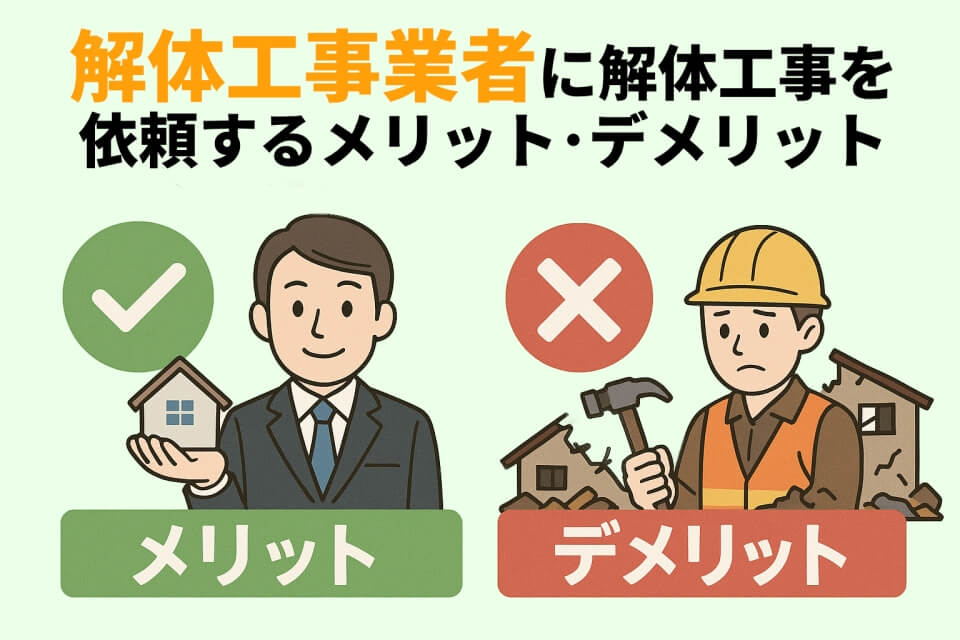解体工事業者に解体工事を依頼するメリットとデメリット