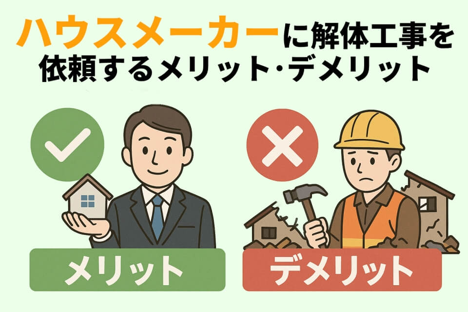 ハウスメーカーに解体工事を依頼するメリットとデメリット