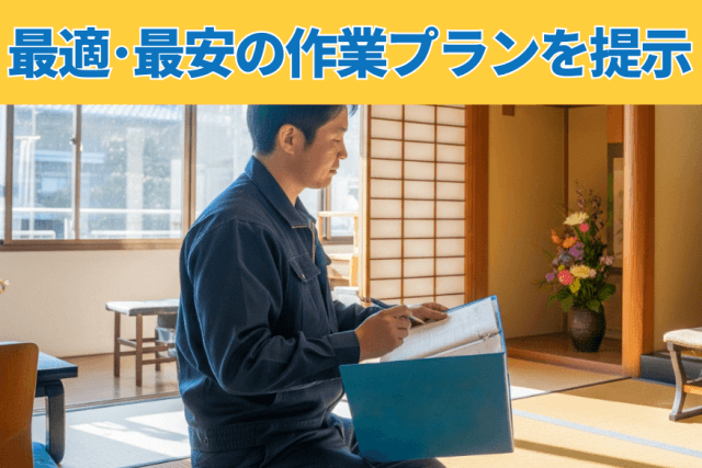 最適･最安の作業プランを提示