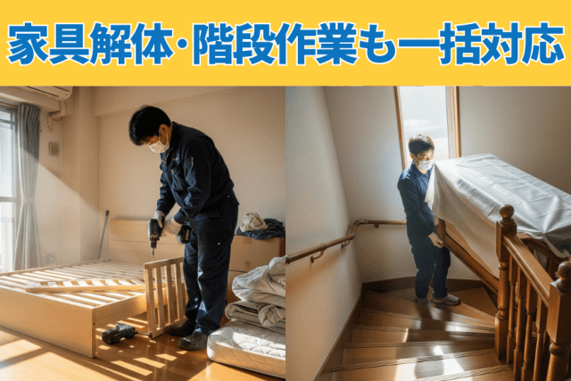 家具解体・階段作業も一括対応(PC)