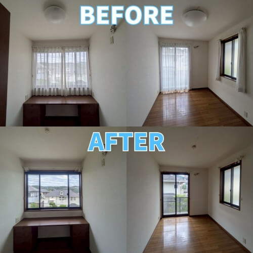 宇治市南陵町-カーテン･照明撤去の現場写真